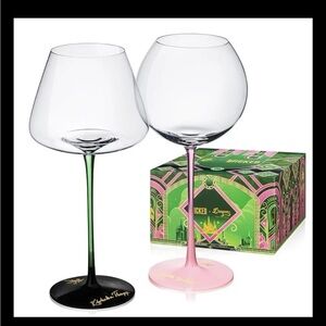 NIB Dragon Glassware X Wicked Set Of 2 Wine Glasses | Stemware | Limited Edition